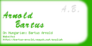 arnold bartus business card